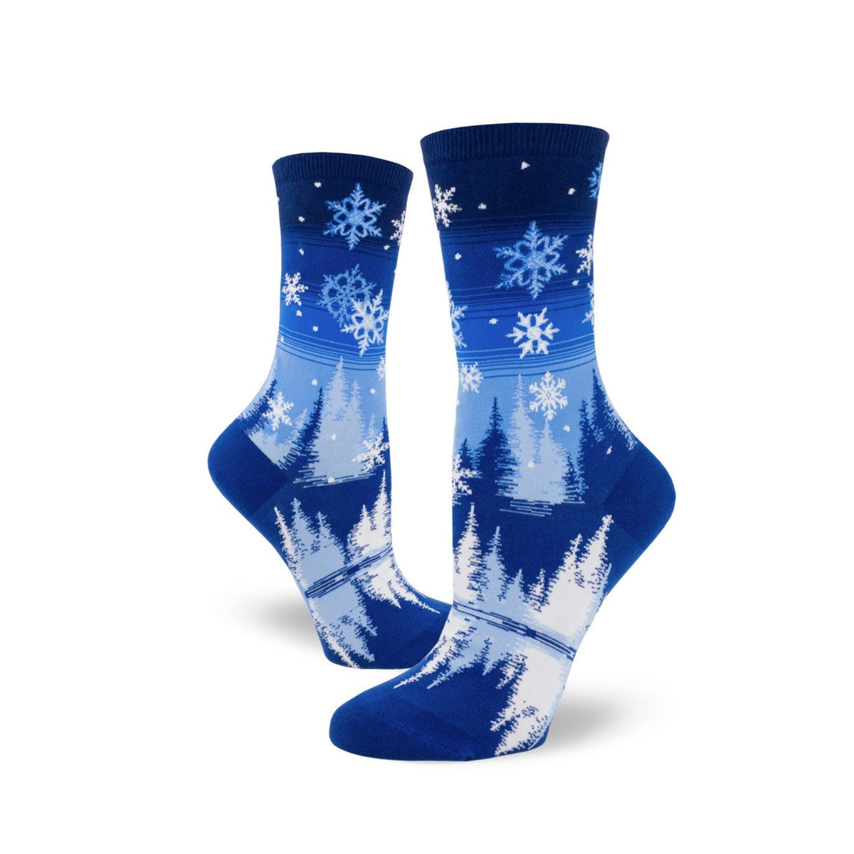 Snowflakes Women's Crew Socks (Adult Medium - Women's Shoe Sizes 5 - 10)
