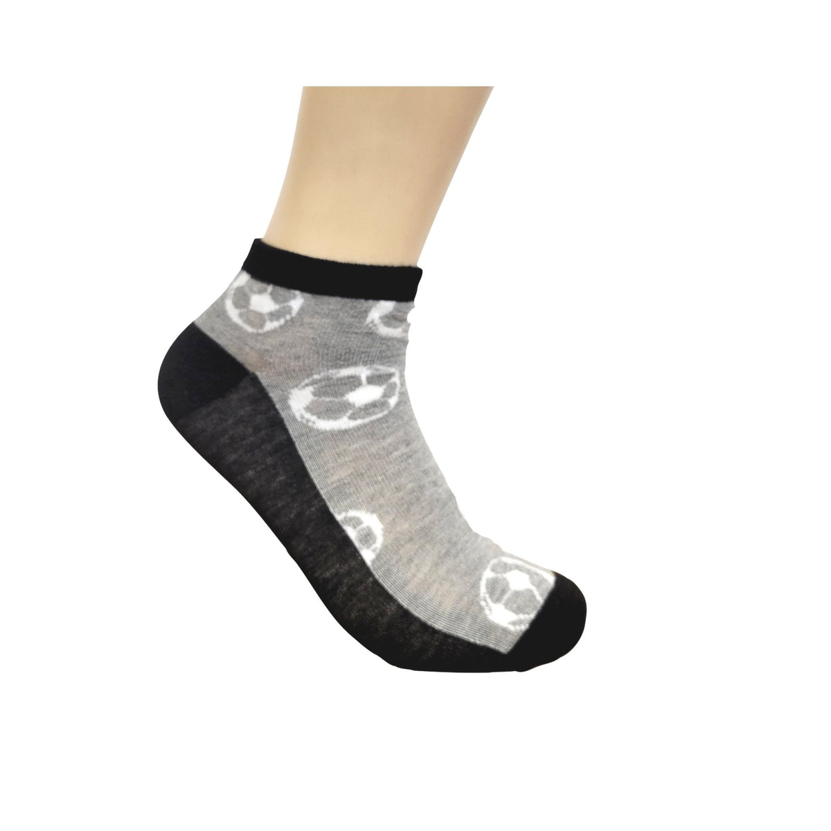 Soccer Ball Ankle Socks (Adult Large - Men's Shoe Sizes 8 - 12)