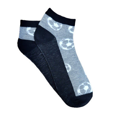 Soccer Ball Ankle Socks (Adult Large - Men's Shoe Sizes 8 - 12)