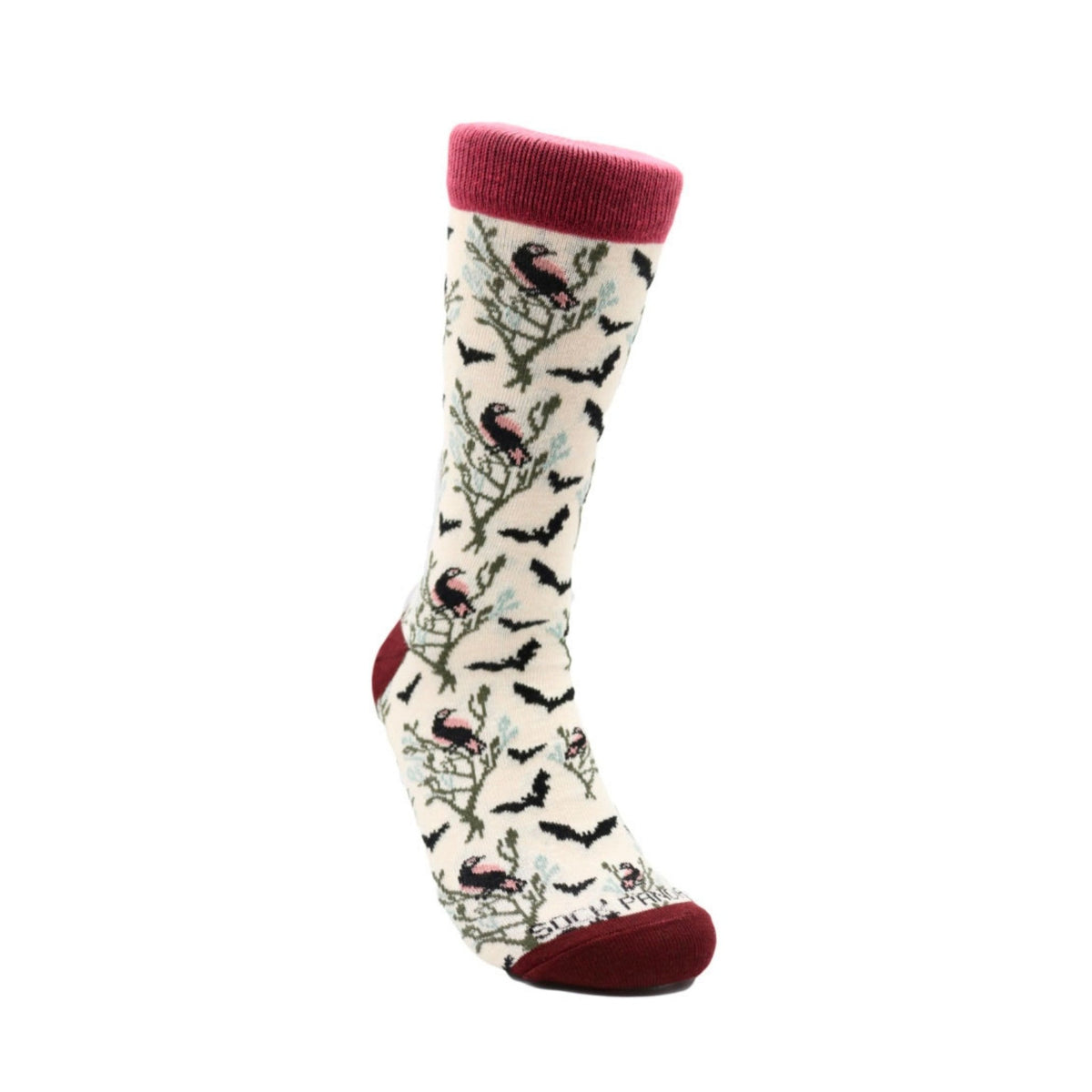 Sophisticated Bat & Birds Socks - (Adult Medium - Women's Shoe Sizes 5 - 10)