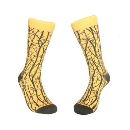 Sophisticated Branch Pattern Socks (Adult Large - Men's Shoe Sizes 8 - 12)