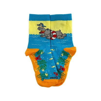Swimming Hippos Socks from the Sock Panda (Ages 3 - 7)