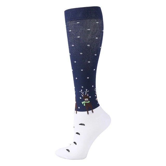 Three Reindeer Knee High (Compression Socks) S/M