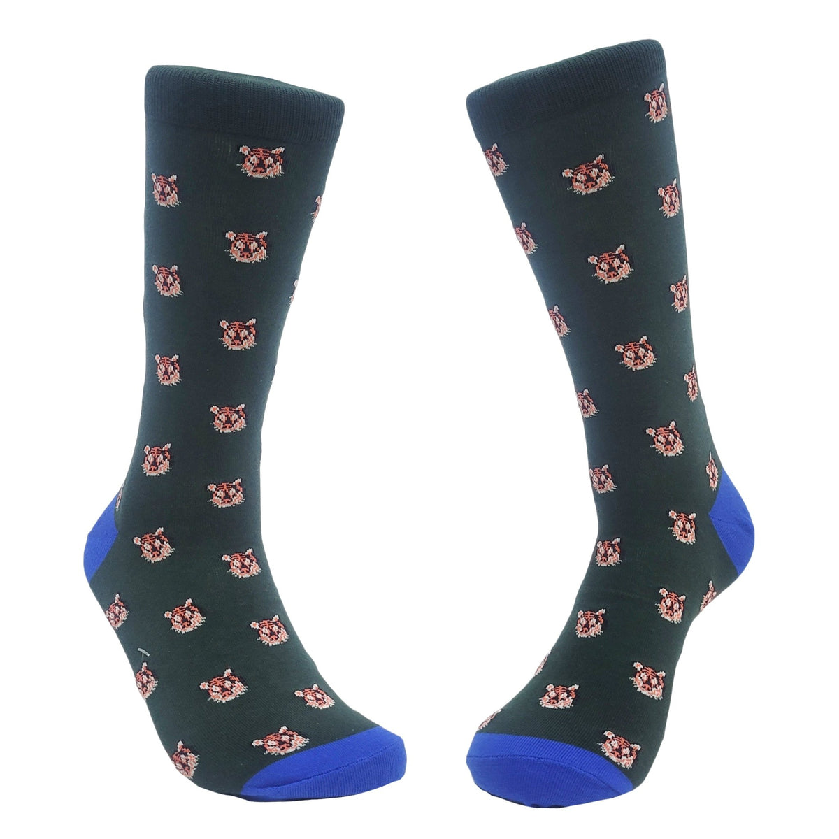 Tiger Face Pattern Socks (Adult Large - Men's Shoe Sizes 8 - 12)