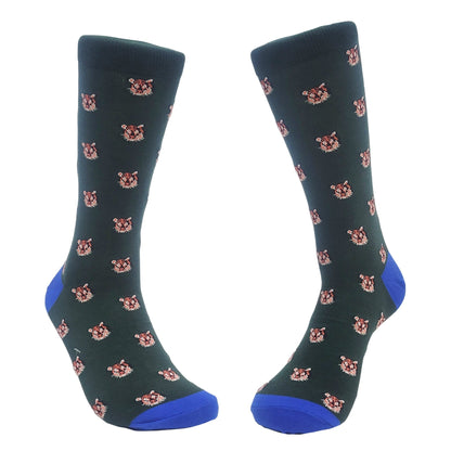 Tiger Face Pattern Socks (Adult Large - Men's Shoe Sizes 8 - 12)