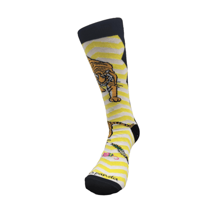 Tiger Playing with Toys Socks from the Sock Panda (Adult Medium - Women's Shoe Sizes 5 - 10)