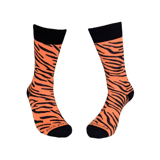 Tiger Striped Socks from the Sock Panda (Adult Medium - Women's Shoe Sizes 5 - 10)