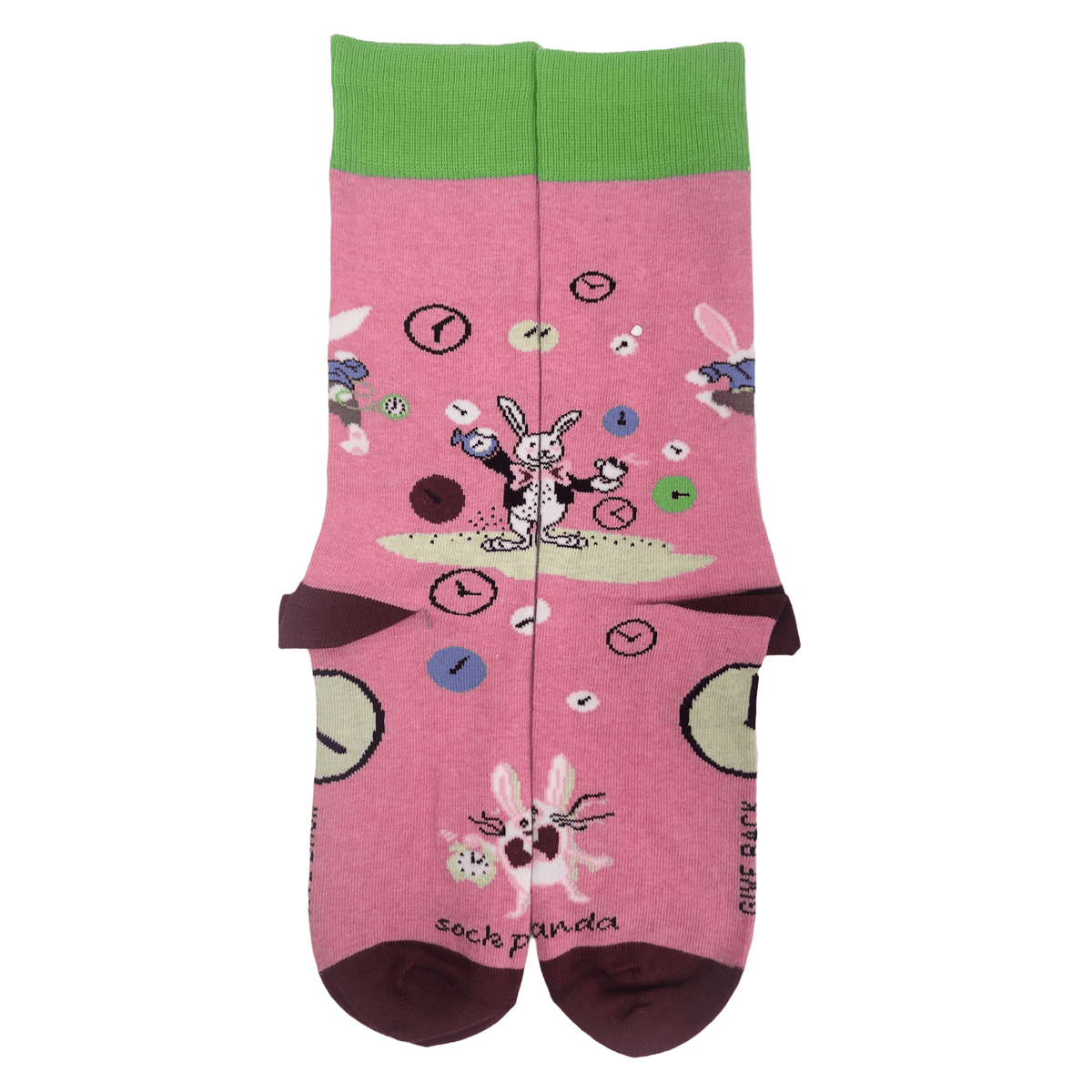 Time Bunny Rabbit Socks from the Sock Panda (Adult Medium - Women's Shoe Sizes 5 - 10)