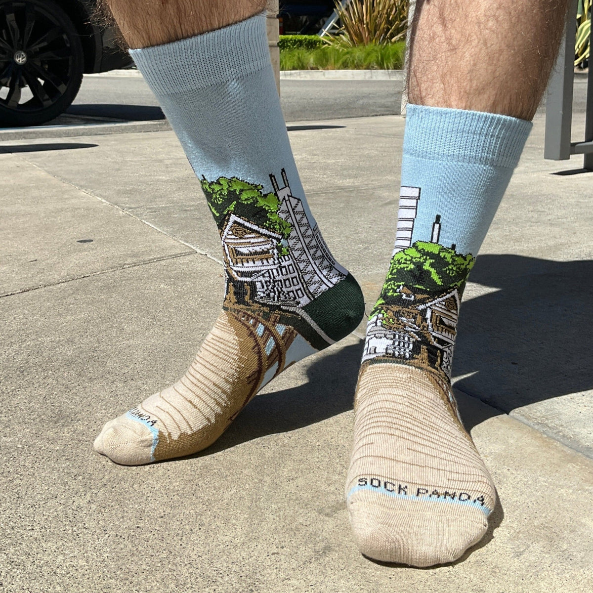 Treehouse in the City Socks from the Sock Panda (Adult Small - Shoe Sizes 2 - 5)