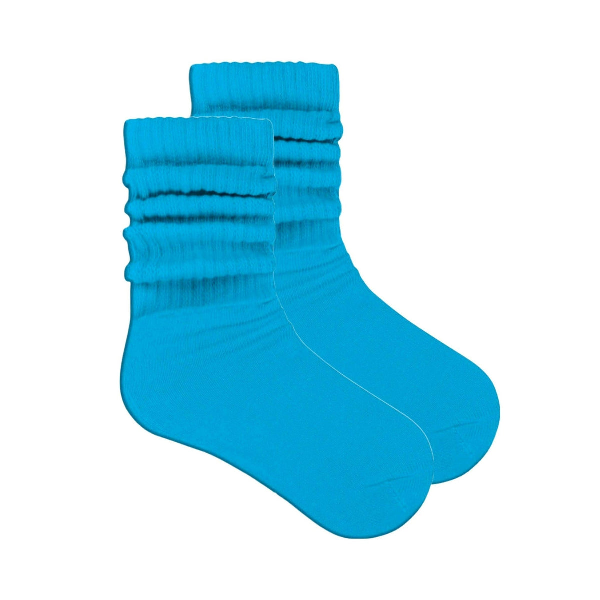 Turquoise Slouch Socks (Adult Medium - Women's Shoe Sizes 5 - 10)