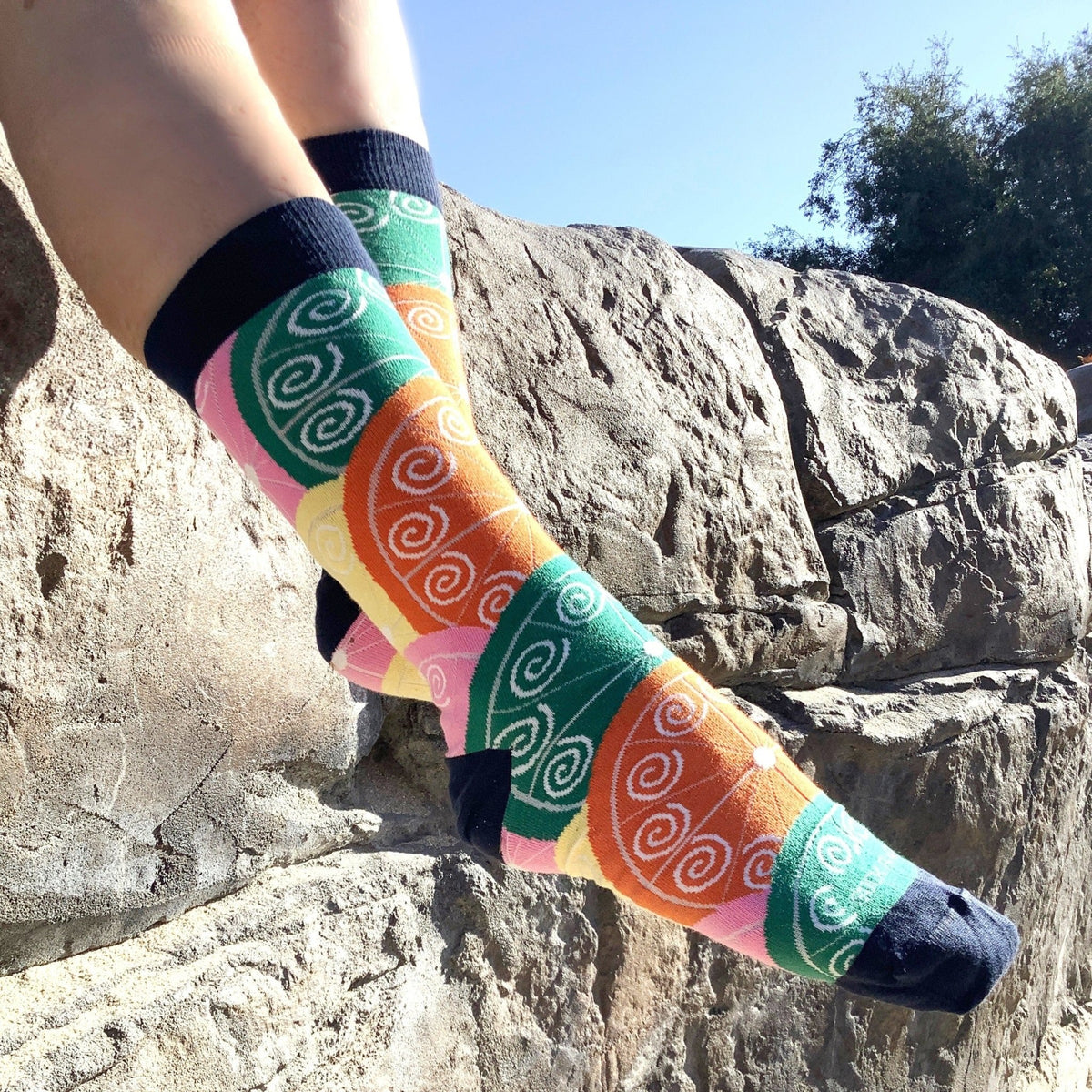 Vibrant Citrus Pattern Socks from the Sock Panda