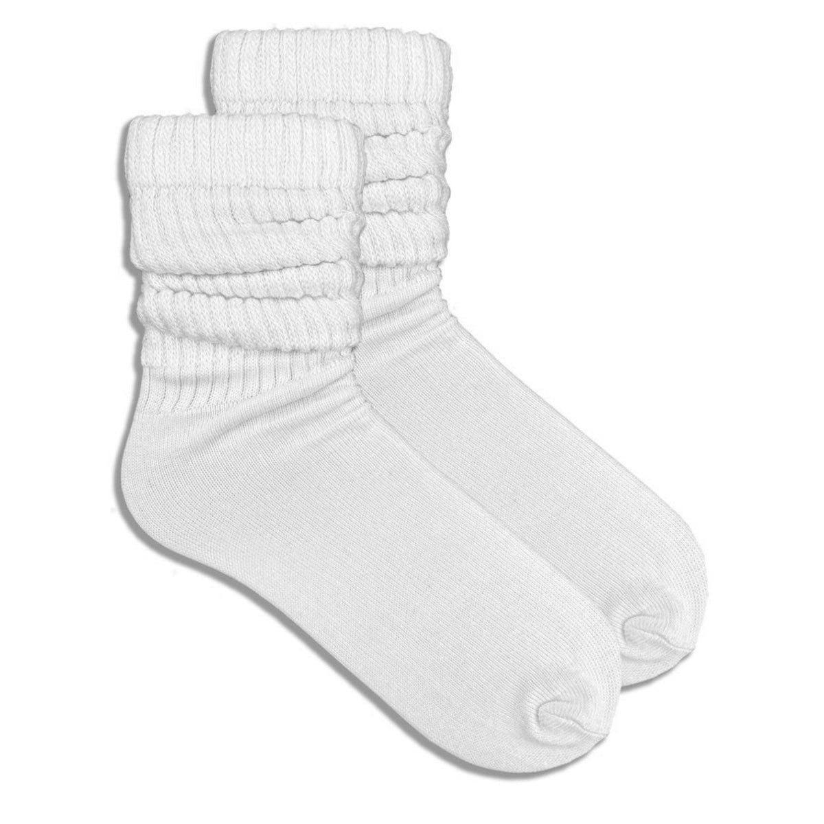 White Slouch Socks from the Sock Panda