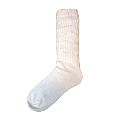 White Slouch Socks from the Sock Panda