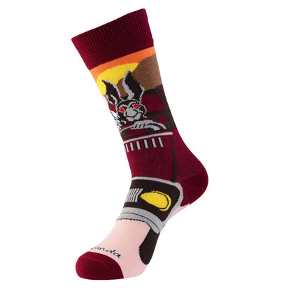 Wild Love Rabbits Socks (Adult Medium - Women's Shoe Sizes 5 - 10)