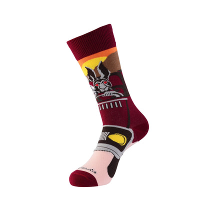 Wild Love Rabbits Socks from the Sock Panda (Adult Large - Men's Shoe Sizes 8 - 12)