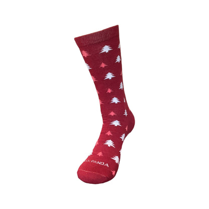 Winter Holiday Tree Patterned Socks from the Sock Panda