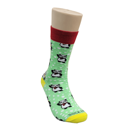 Winter Panda Pattern Socks from the Sock Panda (Adult Small - Shoe Sizes 2 - 5)