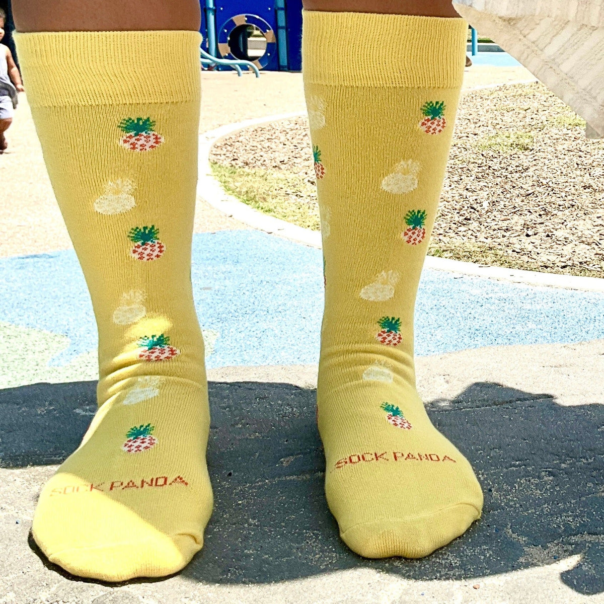 Yellow Pineapple Patterned Socks from the Sock Panda (Adult Medium - Women's Shoe Sizes 5 - 10)