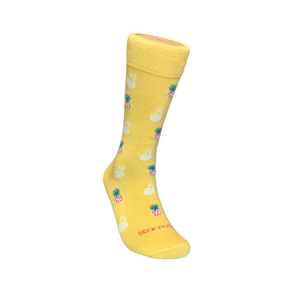 Yellow Pineapple Patterned Socks from the Sock Panda (Adult Medium - Women's Shoe Sizes 5 - 10)