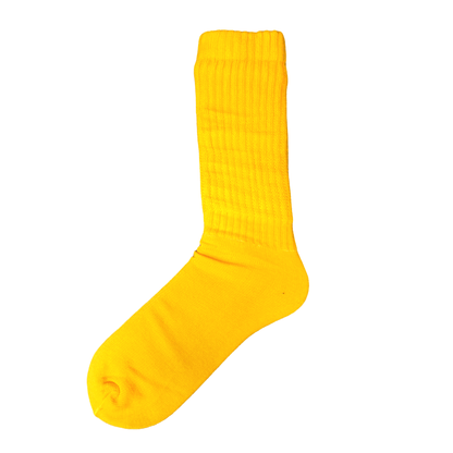 Yellow Slouch Socks (Adult Medium - Women's Shoe Sizes 5 - 10)