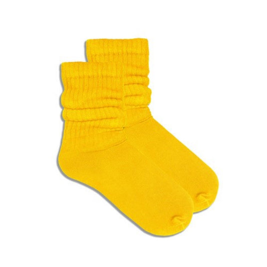 Yellow Slouch Socks (Adult Medium - Women's Shoe Sizes 5 - 10)